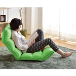 SOGA Foldable Tatami Floor Sofa Bed Meditation Lounge Chair Recliner Lazy Couch Green LOUNGELEATHERGREEN