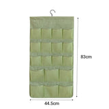 SOGA 2X Green Double Sided Hanging Storage Bag Underwear Bra Socks Mesh Pocket Hanger Home Organiser SBOX26GRNX2