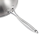 SOGA 2X 18/10 Stainless Steel Fry Pan 36cm Frying Pan Top Grade Skillet with Helper Handle and Lid TRIFPO36X2