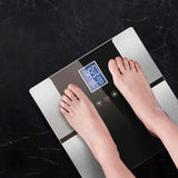 SOGA Digital Electronic LCD Bathroom Body Fat Scale Weighing Scales Weight Monitor Black/Blue BODYFATSCALE1302BLK-BLU