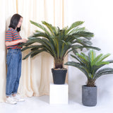 SOGA 2X 155cm Artificial Indoor Cycas Revoluta Cycad Sago Palm Fake Decoration Tree Pot Plant APLANTFH107130AX2