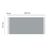 SOGA 2X 220cm Blue Zigzag Striped Throw Blanket Acrylic Wave Knitted Fringed Woven Cover Couch Bed BLANKET920X2