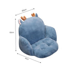 SOGA Blue Deer Shape Cushion Soft Leaning Bedside Pad Sedentary Plushie Pillow Home Decor SCUSHION094