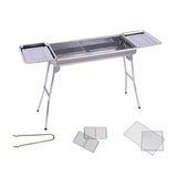 SOGA Skewers Grill with Side Tray Portable Stainless Steel Charcoal BBQ Outdoor 6-8 Persons SKEWERCHARCOALGRILLWITHPLATE