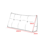 SOGA 100cm Blue Green Triangular Wedge Bed Pillow Headboard Backrest Bedside Tatami Cushion Home PILLOW5111