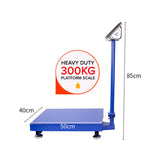 SOGA 2X 300kg Electronic Digital Platform Scale Computing Shop Postal Weight Blue 300KGPLATFORMSCALESBLUEX2