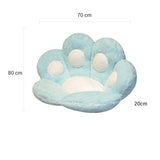 SOGA 2X Blue Paw Shape Cushion Warm Lazy Sofa Decorative Pillow Backseat Plush Mat Home Decor SCUSHION018X2