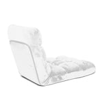 SOGA 2X Floor Recliner Folding Lounge Sofa Futon Couch Folding Chair Cushion White LOUNGECHAIRWHITEX2