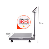 SOGA 4X 150kg Electronic Digital Platform Scale Computing Shop Postal Weight Black 150KGPLATFORMSCALESBLACKX4