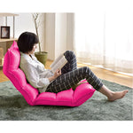 SOGA 4X Foldable Tatami Floor Sofa Bed Meditation Lounge Chair Recliner Lazy Couch Pink LOUNGELEATHERPINKX4