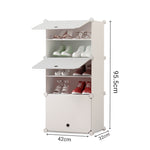 SOGA 5 Tier White Shoe Rack Organizer Sneaker Footwear Storage Stackable Stand Cabinet Portable SHOEBOX90