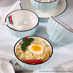 SOGA Blue Japanese Style Ceramic Dinnerware Crockery Soup Bowl Plate Server Kitchen Home Decor Set BOWLG308
