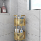 SOGA 3 Tier Bathroom Shelf Multifunctional Storage Display Rack Organiser with wheels FPOTZWJ25