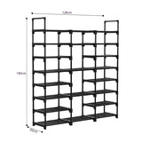 SOGA 2X 21-Shelf Tier Shoe Storage Shelf Space-Saving Caddy Rack Organiser with Handle RACK0005X2