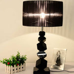 SOGA 4X 55cm Black Table Lamp with Dark Shade LED Desk Lamp TABLELAMPD55X4