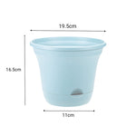 SOGA 19.5 cm Blue Plastic Plant Pot Self Watering Planter Flower Bonsai Indoor Outdoor Garden Decor POTBLUE3V