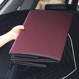 SOGA Leather Car Boot Collapsible Foldable Trunk Cargo Organizer Portable Storage Box Red Medium STORAGEREDMED