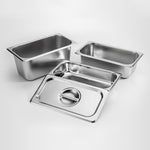 SOGA 12X Gastronorm GN Pan Full Size 1/3 GN Pan 20cm Deep Stainless Steel Tray GASTRONORMPANS5444X12