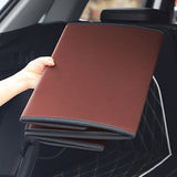 SOGA Leather Car Boot Collapsible Foldable Trunk Cargo Organizer Portable Storage Box Coffee Medium STORAGECOFMED