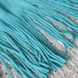 SOGA 2X Teal Acrylic Knitted Throw Blanket Solid Fringed Warm Cozy Woven Cover Couch Bed Sofa Home BLANKET908X2