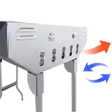 SOGA Skewers Grill Portable Stainless Steel Charcoal BBQ Outdoor 6-8 Persons SKEWERCHARCOALGRILL