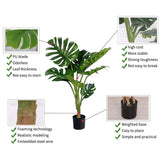 SOGA 4X 120cm Artificial Green Indoor Turtle Back Fake Decoration Tree Flower Pot Plant APLANTFH1207X4