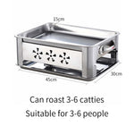 4X 45CM Portable Stainless Steel Outdoor Chafing Dish BBQ Fish Stove Grill Plate CHAFINGDISHFISH45CMX4