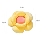 SOGA 2X Yellow Double Flower Shape Cushion Soft Bedside Floor Plush Pillow Home Decor SCUSHION003X2