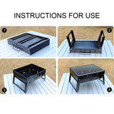 SOGA 43cm Portable Folding Thick Box-type Charcoal Grill for Outdoor BBQ Camping CHARCOALBBQGRILLBOXLGE