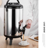 SOGA 8X 14L Portable Insulated Cold/Heat Coffee Tea Beer Barrel Brew Pot With Dispenser BEVERAGEDISPENSER14LX8