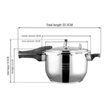 8L Commercial Grade Stainless Steel Pressure Cooker With Seal SSPCOOKER8LWSEAL