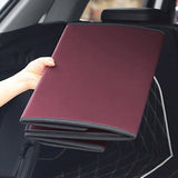 SOGA 2X Leather Car Boot Collapsible Foldable Trunk Cargo Organizer Portable Storage Box Red Medium STORAGEREDMEDX2