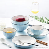 SOGA Blue Japanese Style Ceramic Dinnerware Crockery Soup Bowl Plate Server Kitchen Home Decor Set BOWLG302