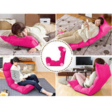 SOGA 4X Foldable Tatami Floor Sofa Bed Meditation Lounge Chair Recliner Lazy Couch Pink LOUNGELEATHERPINKX4