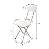 SOGA White Foldable Chair Space Saving Lightweight Portable Stylish Seat Home Decor Set of 2 CHAIRAS712