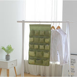 SOGA 2X Green Double Sided Hanging Storage Bag Underwear Bra Socks Mesh Pocket Hanger Home Organiser SBOX26GRNX2