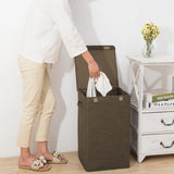 SOGA 2X Coffee Large Collapsible Laundry Hamper Storage Box Foldable Canvas Basket Home Organiser SBOX106X2