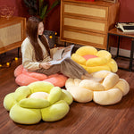 SOGA 2X Green Double Flower Shape Cushion Soft Bedside Floor Plush Pillow Home Decor SCUSHION001X2