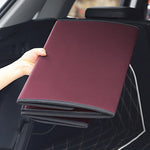 SOGA Leather Car Boot Collapsible Foldable Trunk Cargo Organizer Portable Storage Box Red Small STORAGEREDSML