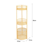 SOGA 3 Tier Bathroom Freestanding Storage Shelf Multifunctional Display Rack Organiser with Basket FPOTZWJ15