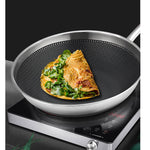 SOGA 2X 18/10 Stainless Steel Fry Pan 30cm Frying Pan Top Grade Cooking Non Stick Interior Skillet TRIFPR30X2