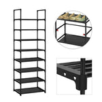 SOGA 2X 8 Tier Shoe Storage Shelf Space-Saving Caddy Rack Organiser with Handle RACK0007X2