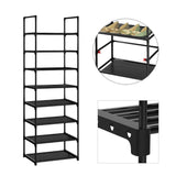 SOGA 2X 8 Tier Shoe Storage Shelf Space-Saving Caddy Rack Organiser with Handle RACK0007X2