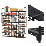 SOGA 2X 21-Shelf Tier Shoe Storage Shelf Space-Saving Caddy Rack Organiser with Handle RACK0005X2