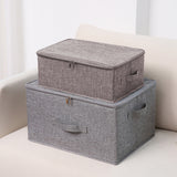 SOGA 2X Coffee Small Portable Double Zipper Storage Box Moisture Proof Clothes Basket Foldable Home SBOX025X2