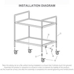 SOGA 4 Tier 860x540x1170 Stainless Steel Kitchen Dining Food Cart Trolley Utility FOODCART1116