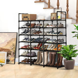 SOGA 2X 19-Shelf Tier Shoe Storage Shelf Space-Saving Caddy Rack Organiser with Handle RACK0004X2