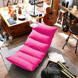 SOGA 2X Foldable Tatami Floor Sofa Bed Meditation Lounge Chair Recliner Lazy Couch Pink LOUNGELEATHERPINKX2