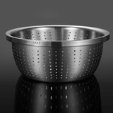 SOGA Stainless Steel Nesting Basin Colander Perforated Kitchen Sink Washing Bowl Metal Basket BOWL609