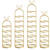 SOGA 6 Tier Bunny Ears Shape Gold Plated Metal Shoe Organizer Space Saving Portable Footwear Storage FPOTXJ09